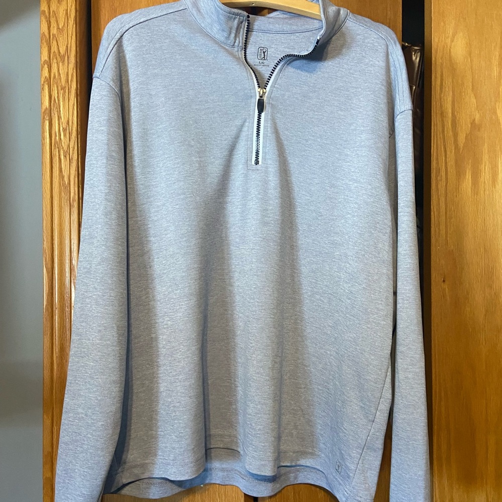 L PGA polyester quarter zip